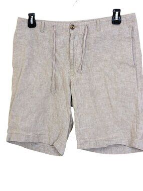 Perry Ellis Linen Blend Shorts Mens 32 Beach Boho Preppy Luxury Golf Minimalist